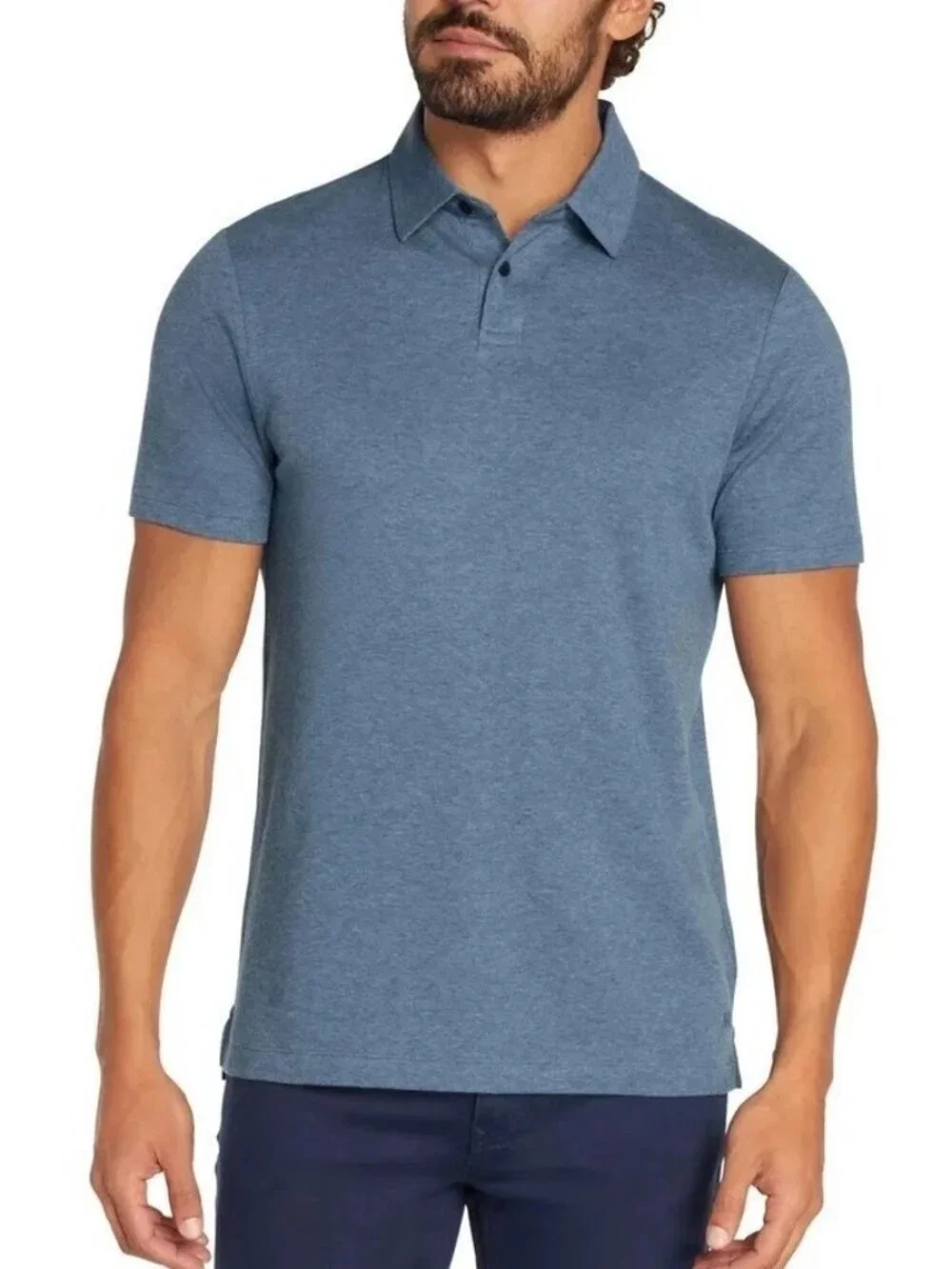 NWOT Banana Republic Men's XL Blue Striped Polo Shirt 100% Cotton
